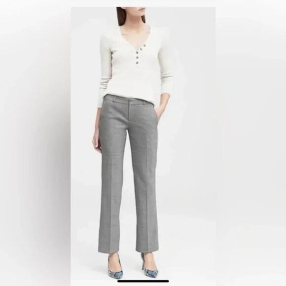 Banana Republic The Logan Fit Stretch Pants Size 12L 12T Wool Blend - Picture 1 of 10